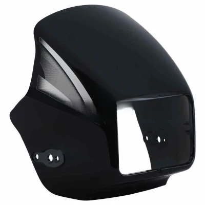 SAI-337B-400x400 Head Light Visor mask hero Splendor Pro new Graphics Black silver Stk