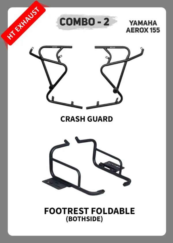 aerox-combo-2-crashguard-foldable-footrest Crash Guard Footrest for Aerox Motorcycle