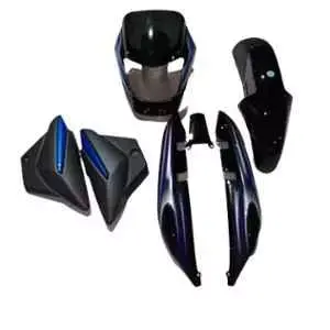 Black Blue Full Body Kit for Bajaj Platina