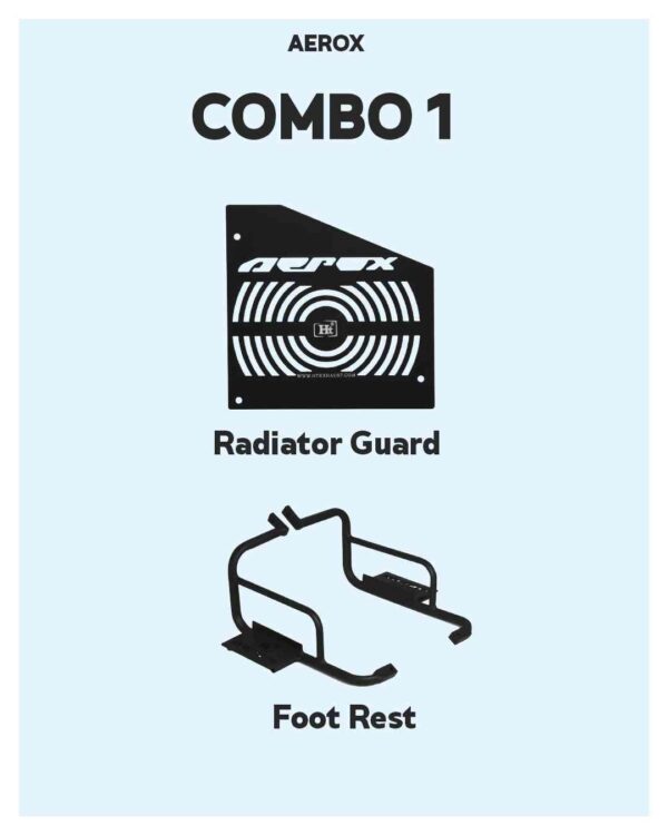 Aerox 155 Radiator Guard Footrest HT Exhaust