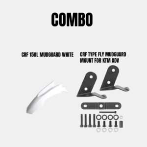 crf-150l-mudguard-with-mount-white-for-ktm-adv CRF150L Mudguard White for KTM ADV