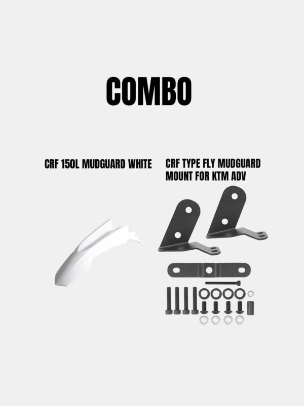 crf-150l-mudguard-with-mount-white-for-ktm-adv CRF150L Mudguard White for KTM ADV