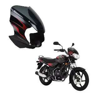Headlight Visor for Discover 125cc Black Red