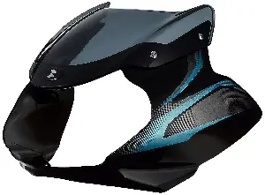 Fiem 029 Visor Black Blue Bajaj Discover 125