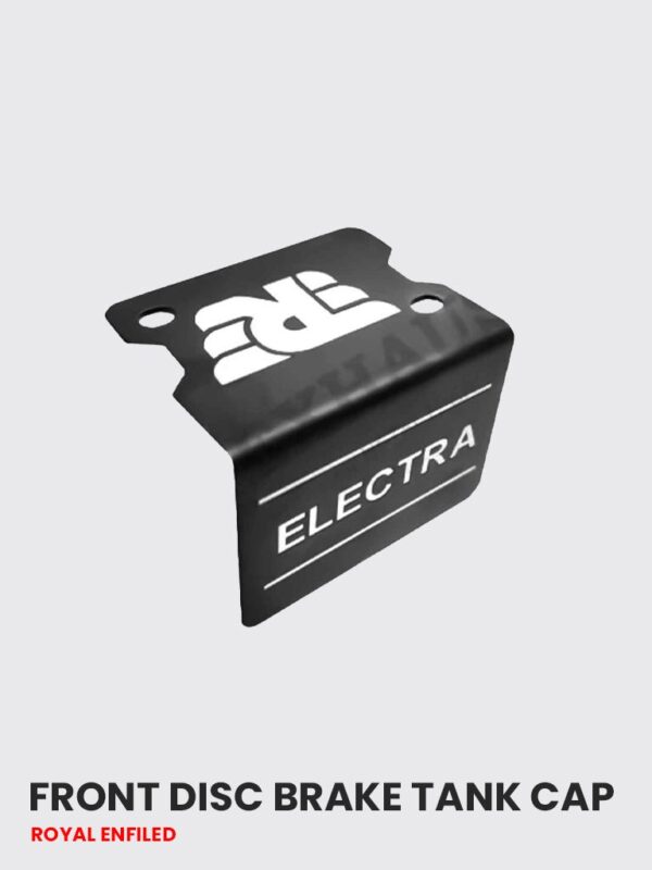 Front Disc Brake Tank Cap Stainless Steel Black Matt