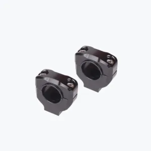 handle-riser-bevel-edge-round-black Handlebar Risers for Motorcycle Black