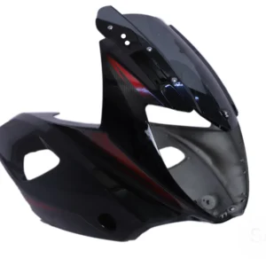 Headlight Visor Mask for Bajaj Pulsar 220F Black Red