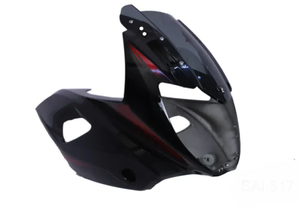 Headlight Visor Mask for Bajaj Pulsar 220F Black Red