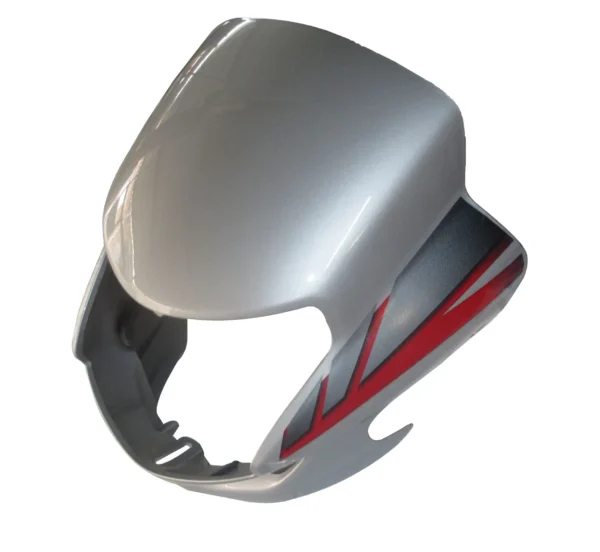 head-light-visor-mask-hero-cd-deluxe-self-start-silver-red-stk Headlight Visor for Hero CD Deluxe Silver Red