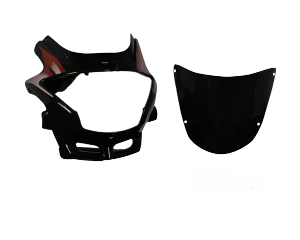 Headlight Visor Mask Black Red for Hero Glamour