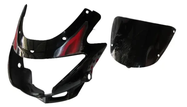 Headlight Visor Mask for Hero Glamour NM Black Red