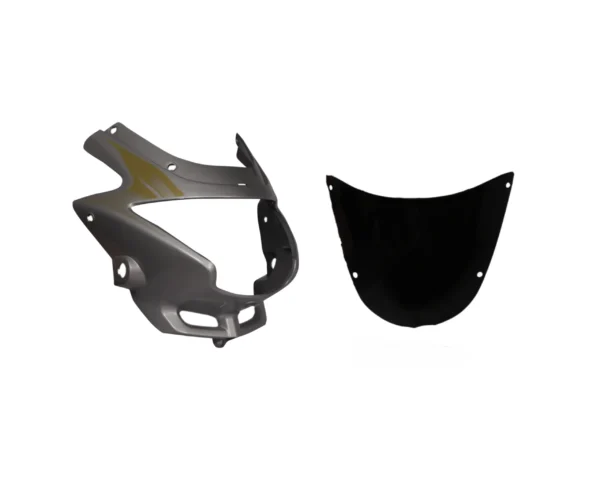 Headlight Visor for Hero Glamour Silver Yellow