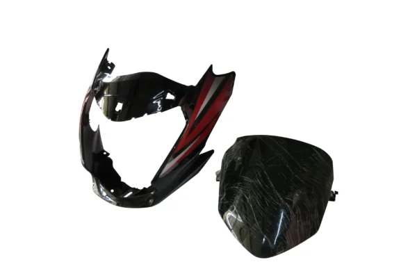 Headlight Visor for Hero Passion XPro Black Red