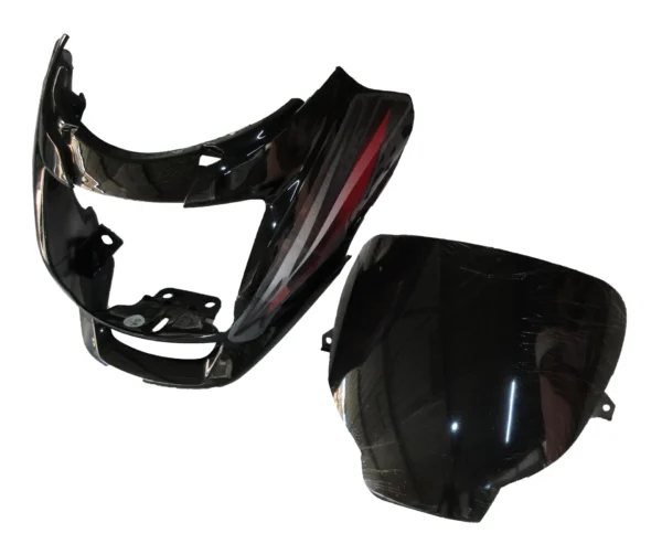 Headlight Visor for Hero Super Splendor Black Red