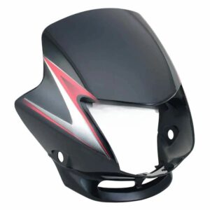 Honda Shine Headlight Visor Black Red