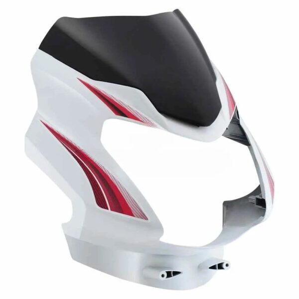Headlight Visor for TVS Star Sport Dazzling White Red