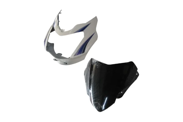 Headlight Visor for TVS Star Sport 3 White Blue