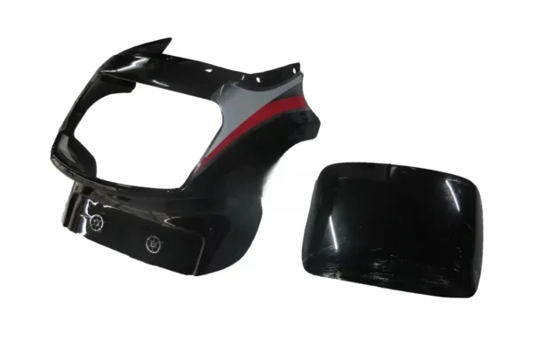 Headlight Visor for TVS Victor GX Black Red