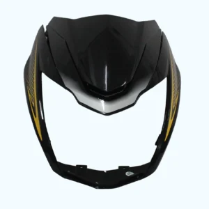 Headlight Visor Mask for TVS Victor Black Golden