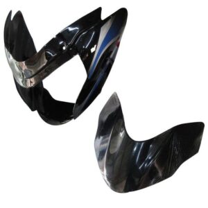 Headlight Visor for Bajaj XCD 135 Black Blue