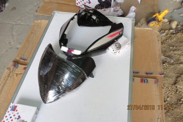 Hero Glamour Type 7 Headlight Visor Black Grey Sticker