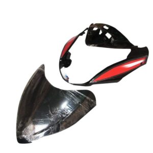 Headlight Visor for Hero Glamour Type 7 Black Red