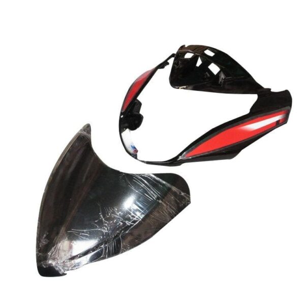 Headlight Visor for Hero Glamour Type 7 Black Red