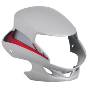 HF Deluxe Headlight Visor Cloud Silver Red