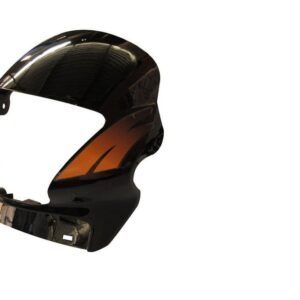 Hero Passion Plus Headlight Visor Black Orange