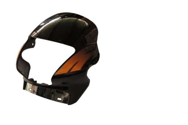 Hero Passion Plus Headlight Visor Black Orange
