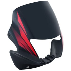 Hero Passion Plus Headlight Visor Black Red Sticker
