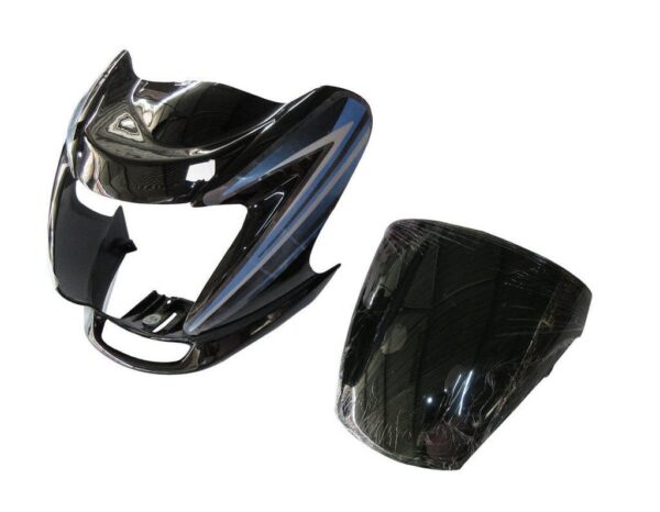 Headlight Visor for Hero Passion Pro Black Blue