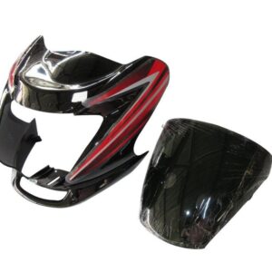Hero Passion Pro Headlight Visor Black Red Sticker