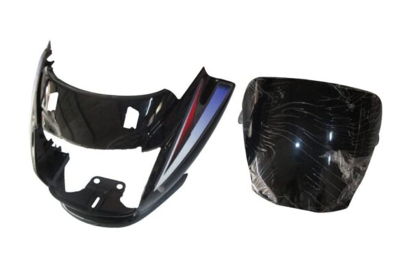 Hero Super Splendor Headlight Visor Black Red
