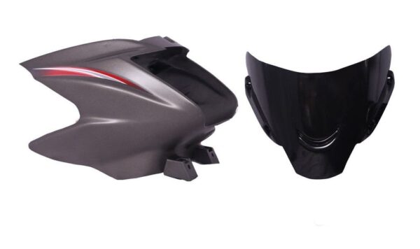 Headlight Visor for TVS Starcity Matte Titanium Grey