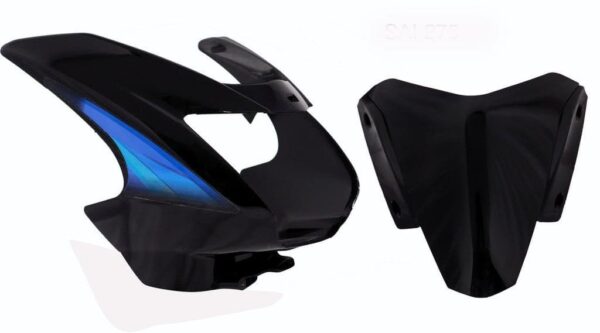 TVS Starcity 110 Headlight Visor Black Blue