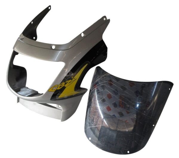 Headlight Visor for Hero CBZ Starsilver Black Yellow Cone