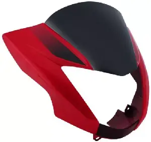 Headlight Visor for Glamour UF165 Black Red