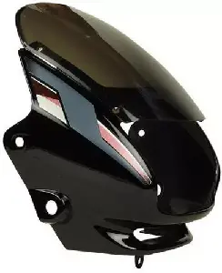 Headlight Visor for Motocorp Super Splendor Black Red