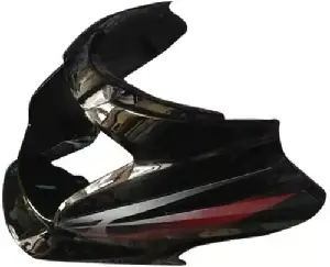 Super Splendor Headlight Visor Black Red