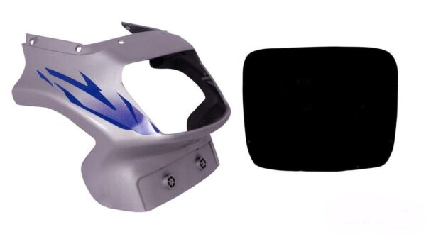 Headlight Visor for TVS Victor GL Force Silver