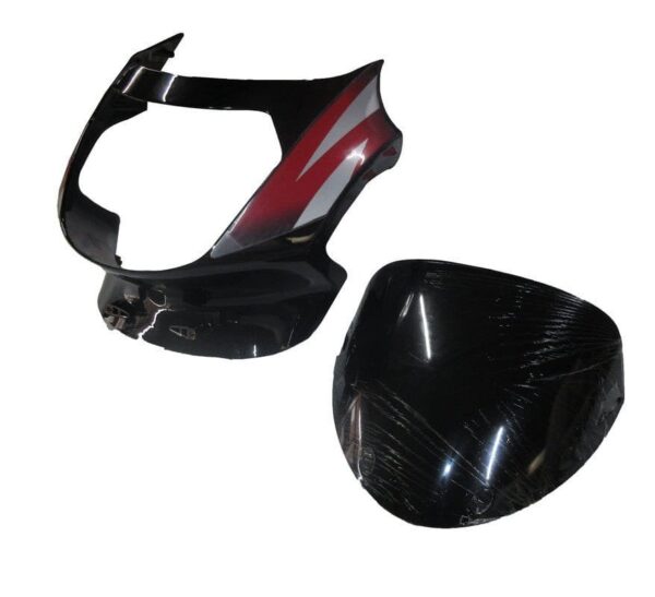 Headlight Visor for TVS Victor GLX Black Red