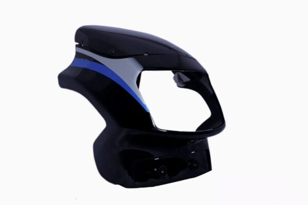Headlight Visor for TVS Victor GX Black Blue