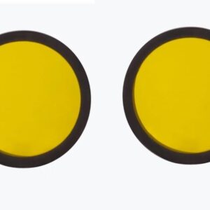 Yellow Round Fog Light Lens Cover Cap 2 Pack