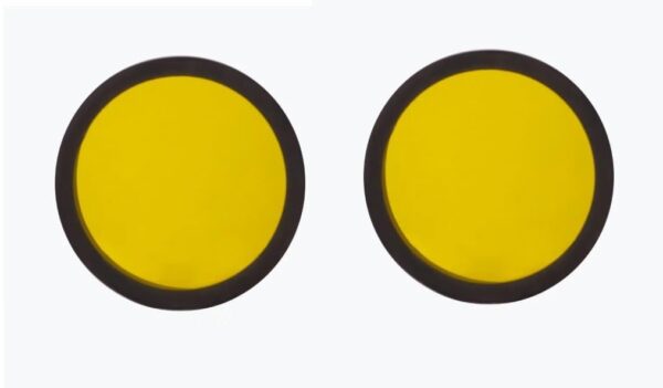 Yellow Round Fog Light Lens Cover Cap 2 Pack