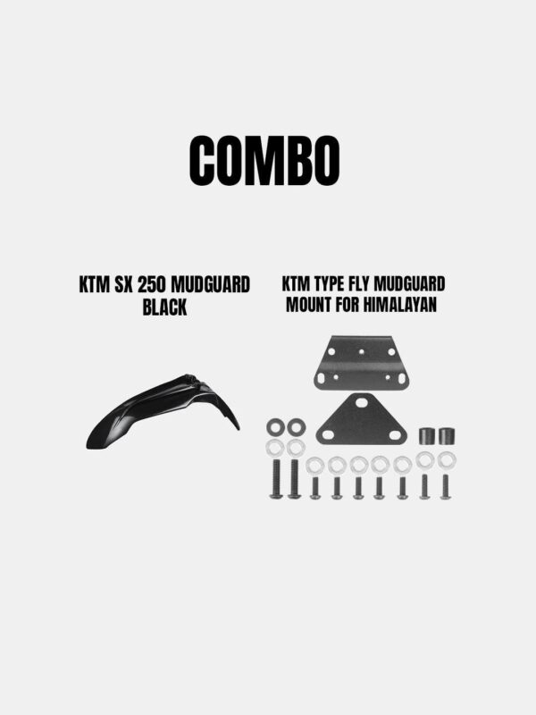 KTM SX 250 Black Mudguard for Himalayan