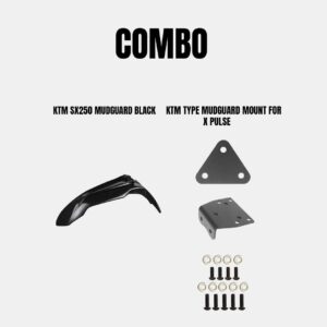 KTM SX 250 Mudguard Black for X Pulse