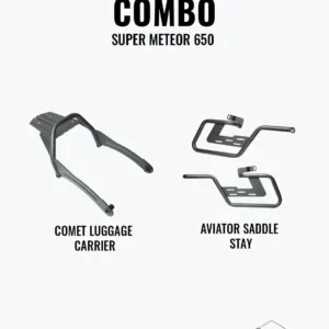 lcb-super-meteor-650-combo-aviator-saddle-stay-comet-luggage-carrier Saddle Stay for Royal Enfield Super Meteor 650