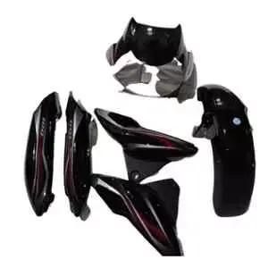 Body Kit Red Black Bajaj Discover 100cc U1