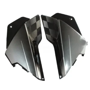 Side Panel Cover for Harley Davidson Black Silver